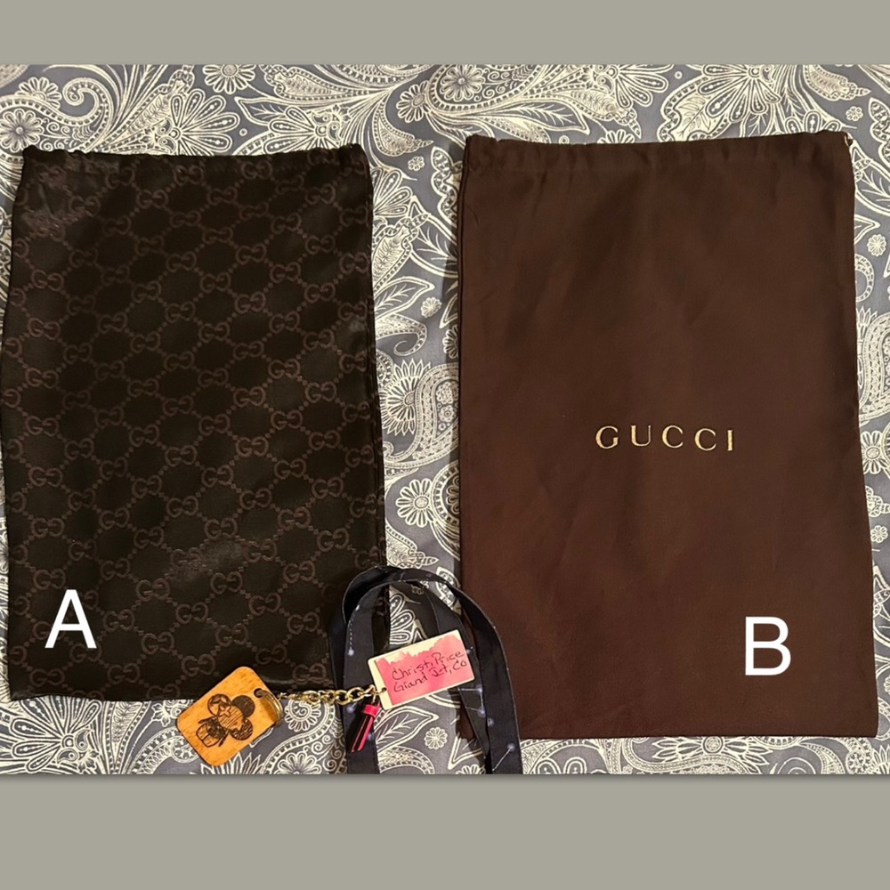 Authentic Gucci silky and heavy fabric dustbags